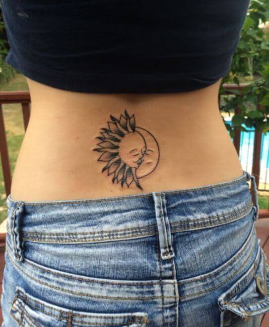 sun moon tattoo